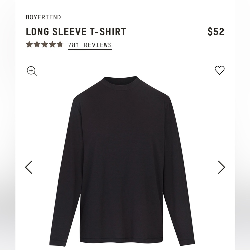 SKIMS Black Long Sleeve T-Shirt